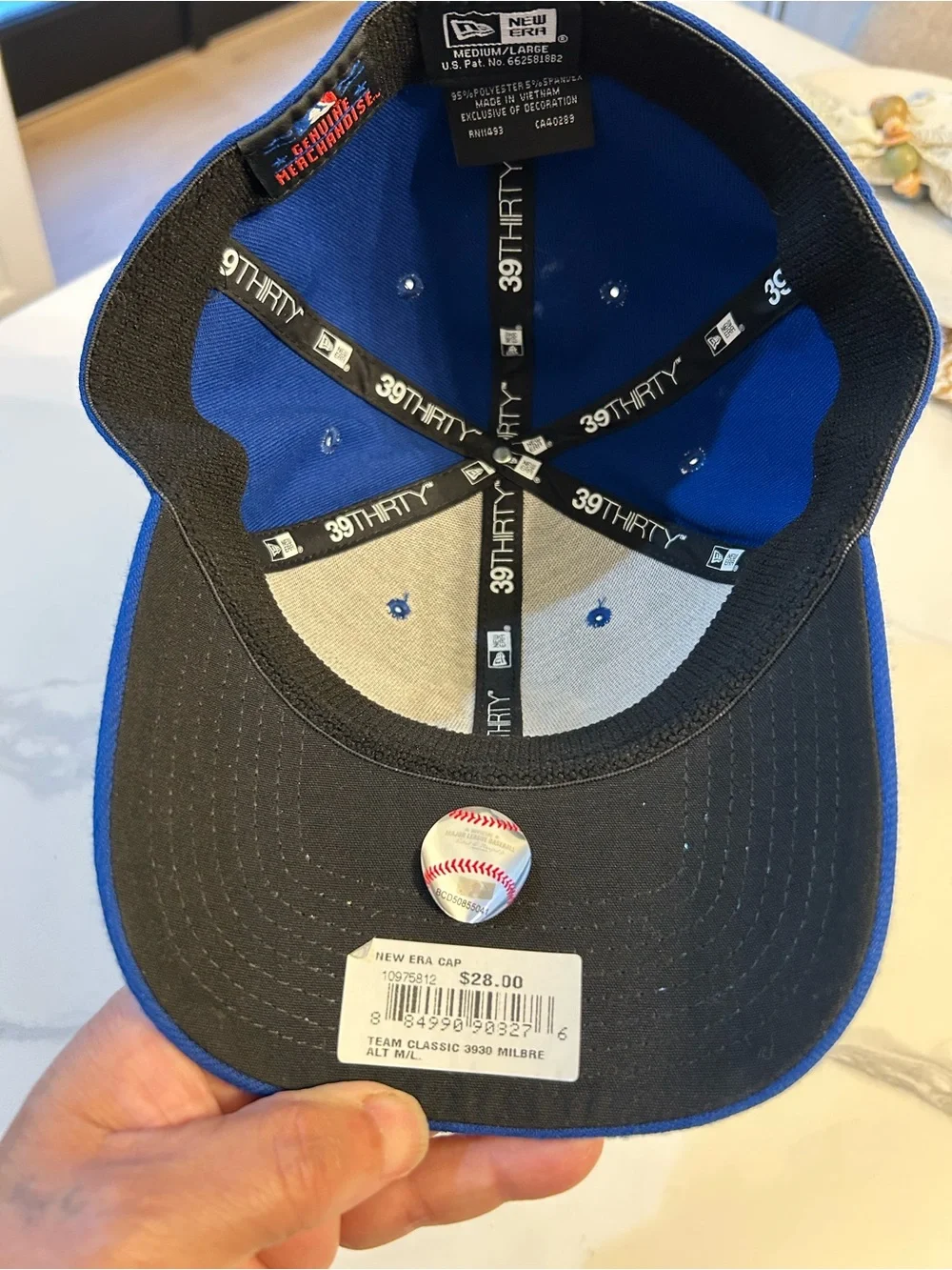 New Era Milwaukee Brewers Blue and Yellow Baseball Cap with Embroidered
